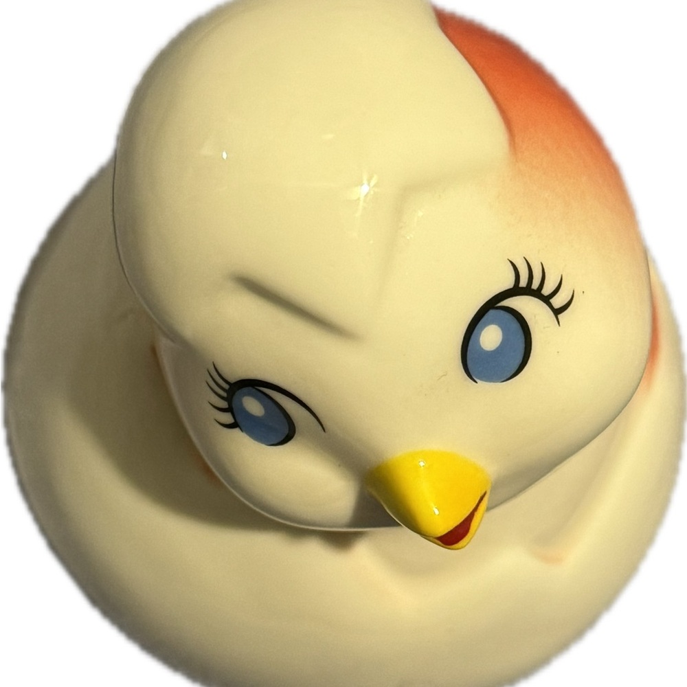 Charming EASTER Ceramic Chick with Blue Eyes - Picture 7 of 10